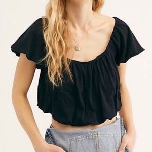 Free People Off-The-Shoulder Crop Top